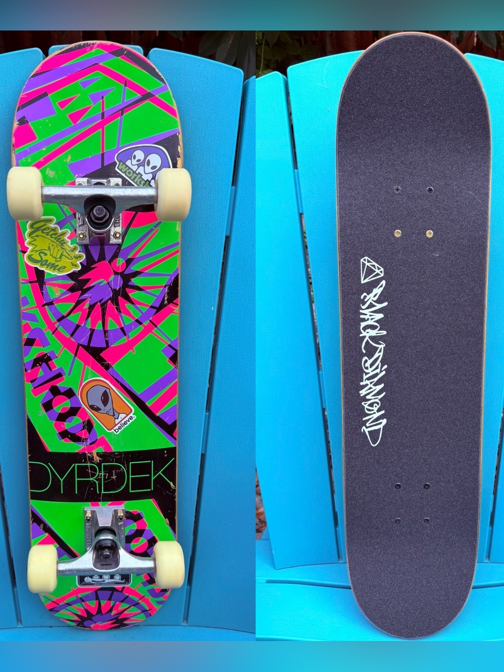 Alien Workshop 2006 Rob Dyrdek Hexmark Complete Skateboard 7.75” Thunder Trucks